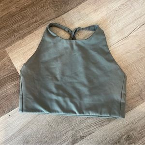 Green girlfriend collective Topanga high neck sport bra